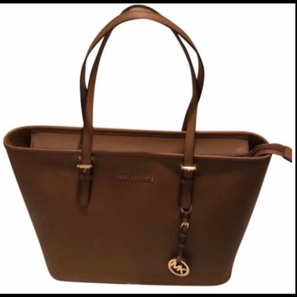 Michael Kors Handbags - Michel Kors Brown Jet Set Travel TZ Tote